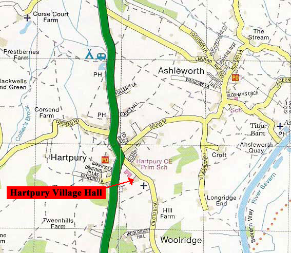 map of Hartpury